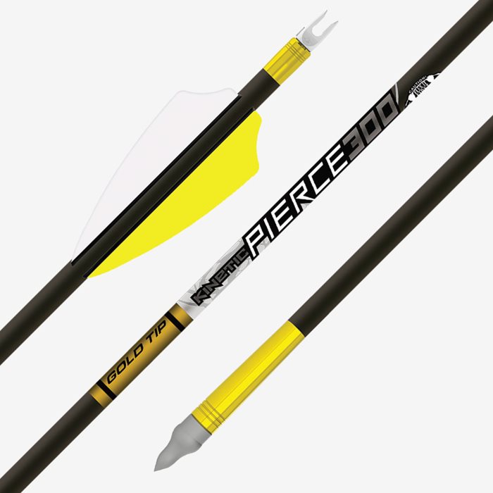 Gold Tip Kinetic Pierce Platinum Vane Fletched